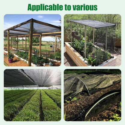 Shade Cloth for Garden 10 * 10FT, 70% Sunblock Mesh Tarp & Outdoor Sun Shade with Grommets, Sun Shade Outdoor Cover, Plant Covers Freeze Protection for Greenhouse, Kennel, Lawn, Patio Black