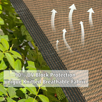 Shade Cloth for Garden 10 * 10FT, 70% Sunblock Mesh Tarp & Outdoor Sun Shade with Grommets, Sun Shade Outdoor Cover, Plant Covers Freeze Protection for Greenhouse, Kennel, Lawn, Patio Black