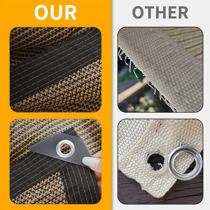 Shade Cloth for Garden 10 * 10FT, 70% Sunblock Mesh Tarp & Outdoor Sun Shade with Grommets, Sun Shade Outdoor Cover, Plant Covers Freeze Protection for Greenhouse, Kennel, Lawn, Patio Black