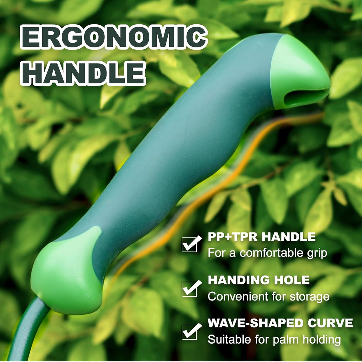 Garden Hand Rake, 3 Prong Hand Cultivator Garden Tool with Ergonomic Rubber Handle, Manual Small Hand Rake Soil Tiller for Digging, Aerating Soil, Weeding, Cultivating with Hanging Hole