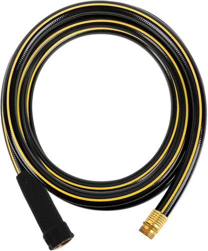 Solution4Patio Short Leader Green Garden Hose 3/4 in. x 12 ft. -Kink Free, Leakproof, Brass Aluminum Male/Female Fittings -Heavy Duty Durable Flexible Lightweight Water Pipe for Household & Commercial