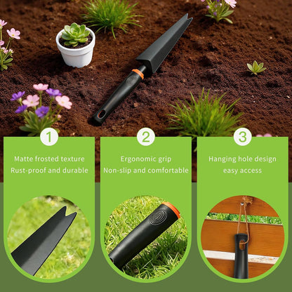 Hand Hoe, Mini Weeder Hoes for Gardening Digging Tool Two Head Hoe Manual Weeders Digging Tools Double Hoe Cultivator for Yard and Garden