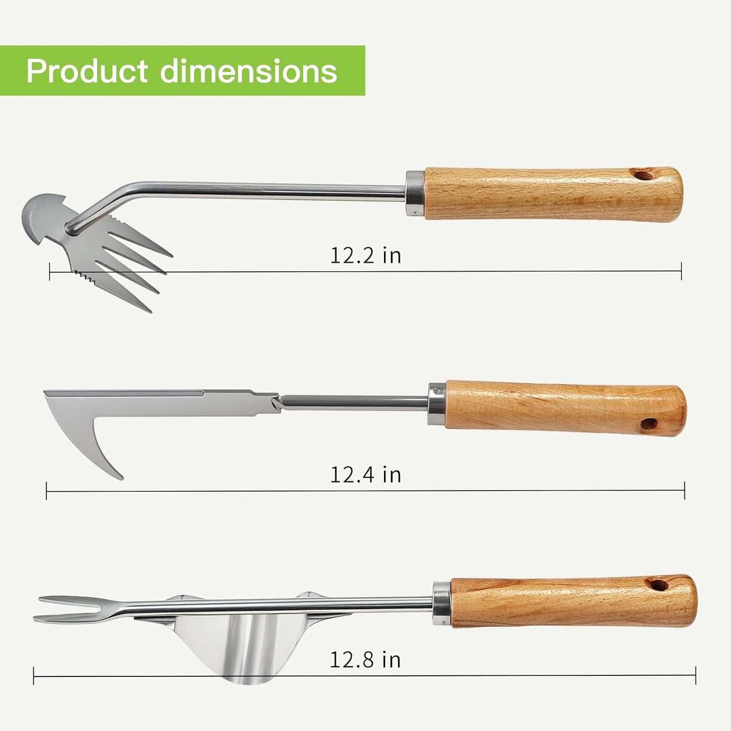 Hand Hoe, Mini Weeder Hoes for Gardening Digging Tool Two Head Hoe Manual Weeders Digging Tools Double Hoe Cultivator for Yard and Garden