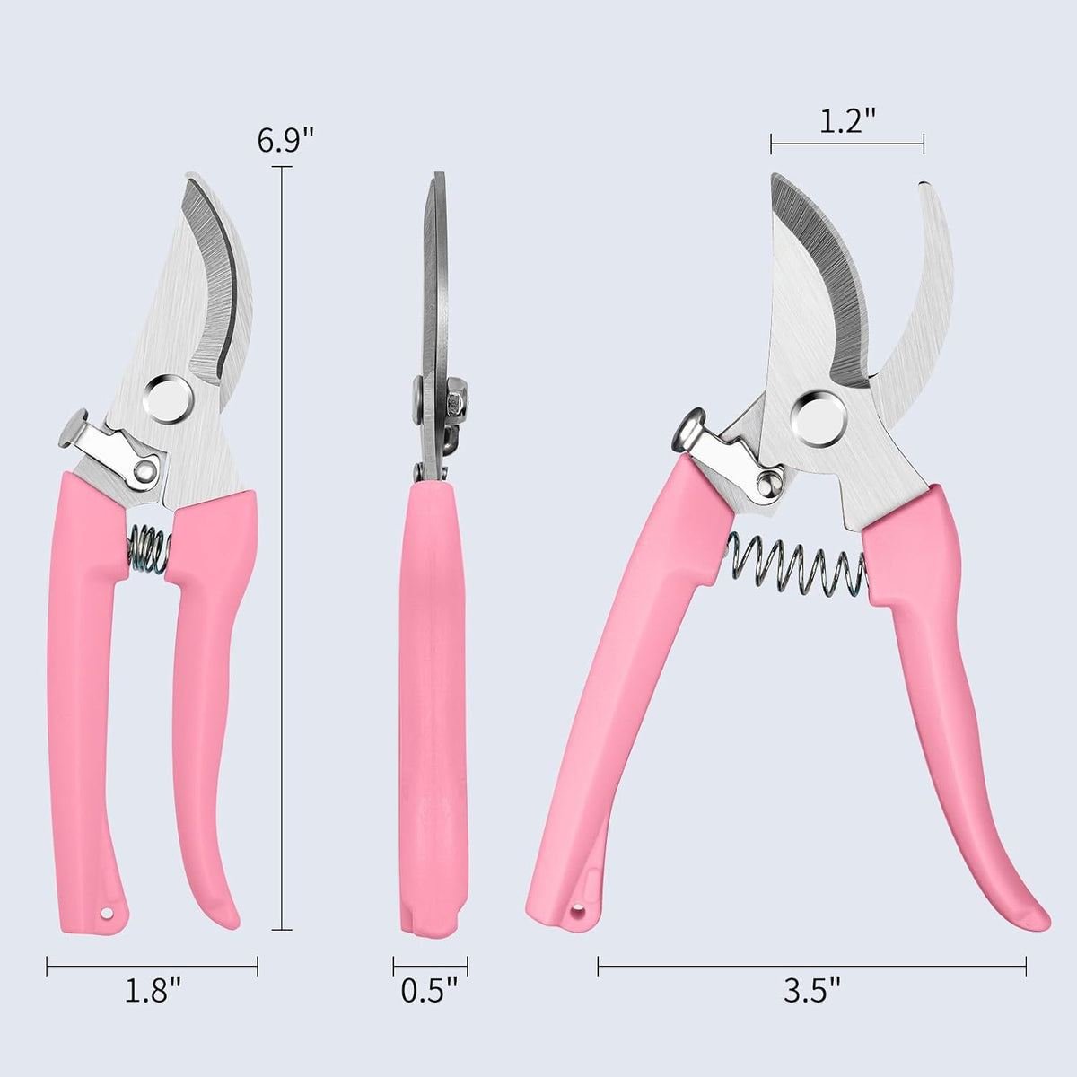 Flower Scissors, Premium Flower Cutter, Pruning Shears for Gardening-Pink