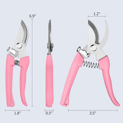 Flower Scissors, Premium Flower Cutter, Pruning Shears for Gardening-Pink