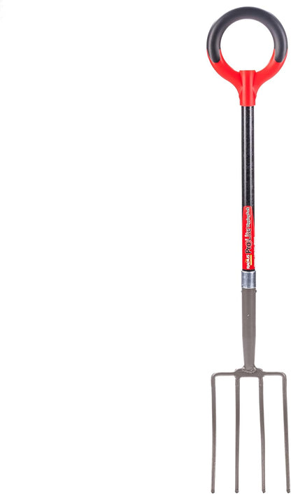 25311 Pro-Lite Ergonomic Carbon Steel Digging Fork, Red