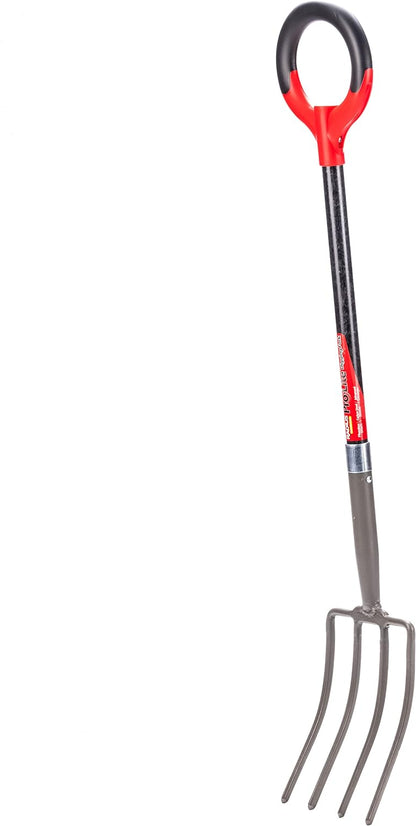 25311 Pro-Lite Ergonomic Carbon Steel Digging Fork, Red