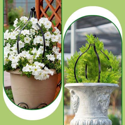2 Set Metal Garden Obelisk Trellis for Climbing Plants, Crown