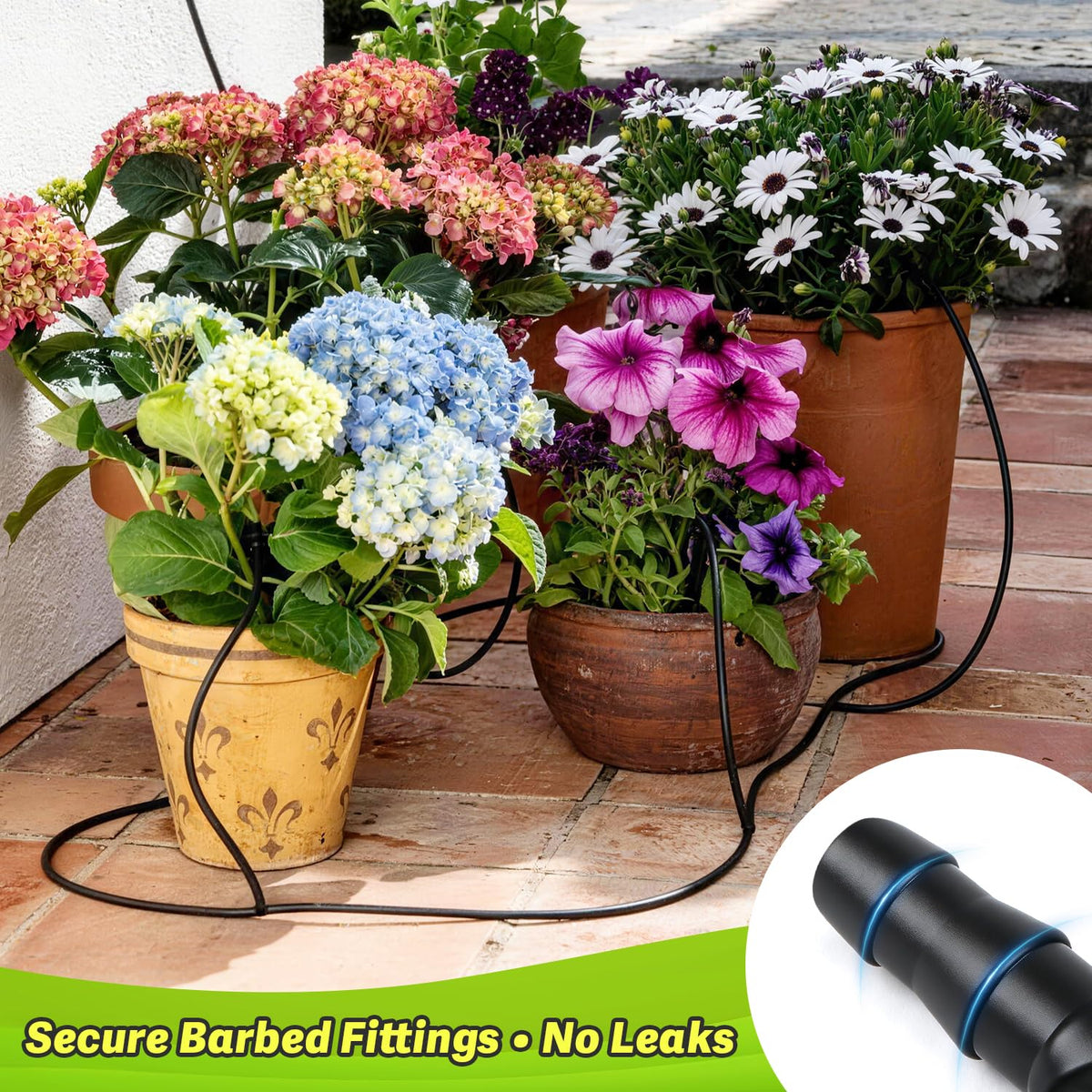 230 Pcs 1/4 Inch Drip Irrigation Fittings Kit, 1/4" Dripline Complete Barbed Connectors- Nozzles, Micro Drips, Nozzle Tees, Single Barbs, Couplers, Tees, Valves, Elbows, Plugs, Crosses, Stakes