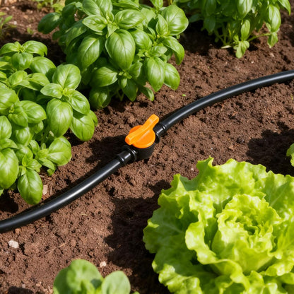 230 Pcs 1/4 Inch Drip Irrigation Fittings Kit, 1/4" Dripline Complete Barbed Connectors- Nozzles, Micro Drips, Nozzle Tees, Single Barbs, Couplers, Tees, Valves, Elbows, Plugs, Crosses, Stakes
