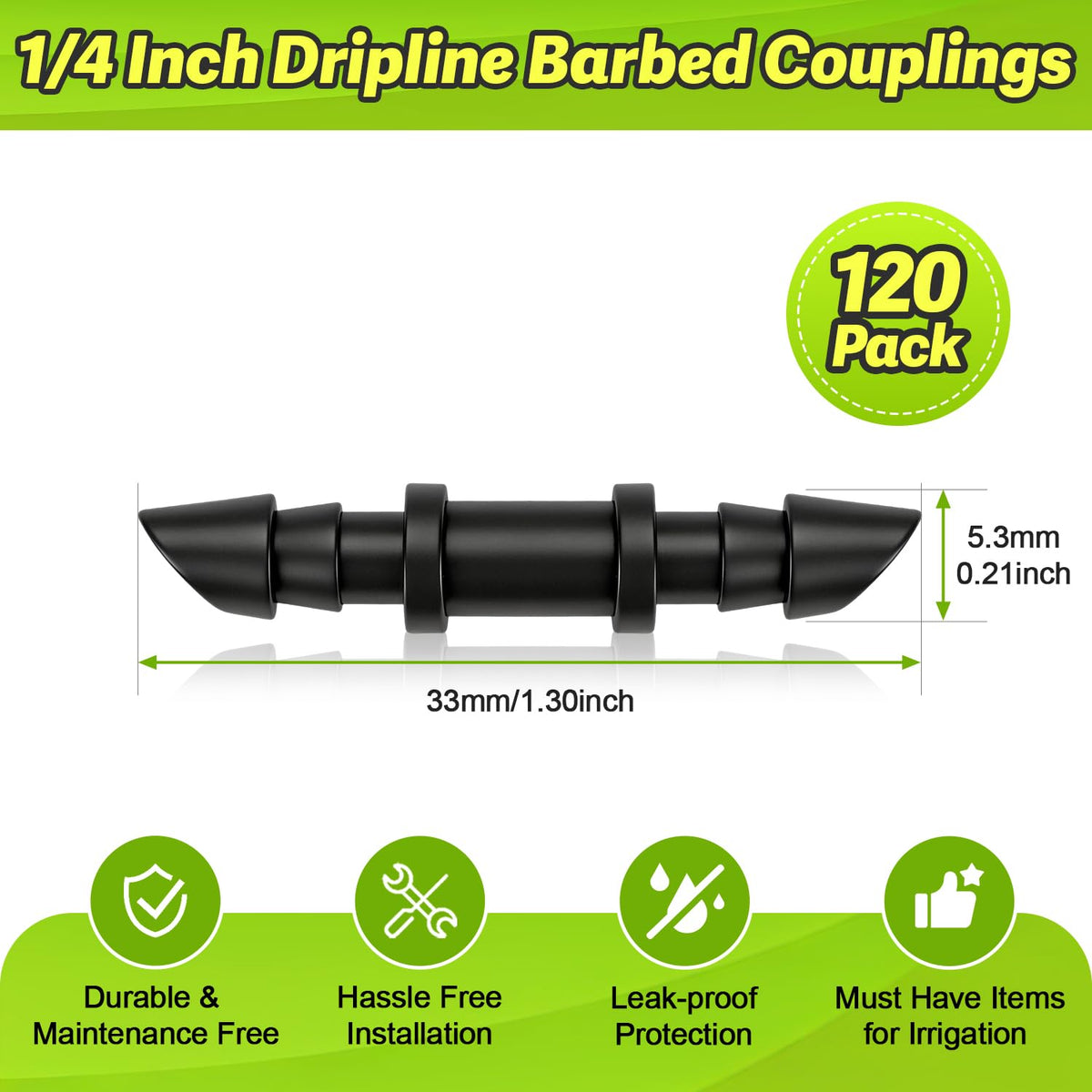 230 Pcs 1/4 Inch Drip Irrigation Fittings Kit, 1/4" Dripline Complete Barbed Connectors- Nozzles, Micro Drips, Nozzle Tees, Single Barbs, Couplers, Tees, Valves, Elbows, Plugs, Crosses, Stakes