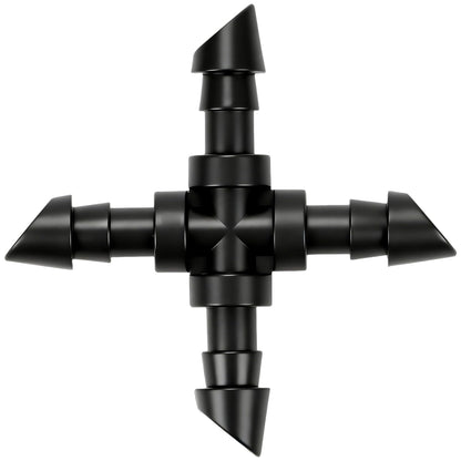 230 Pcs 1/4 Inch Drip Irrigation Fittings Kit, 1/4" Dripline Complete Barbed Connectors- Nozzles, Micro Drips, Nozzle Tees, Single Barbs, Couplers, Tees, Valves, Elbows, Plugs, Crosses, Stakes