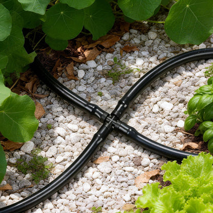 230 Pcs 1/4 Inch Drip Irrigation Fittings Kit, 1/4" Dripline Complete Barbed Connectors- Nozzles, Micro Drips, Nozzle Tees, Single Barbs, Couplers, Tees, Valves, Elbows, Plugs, Crosses, Stakes
