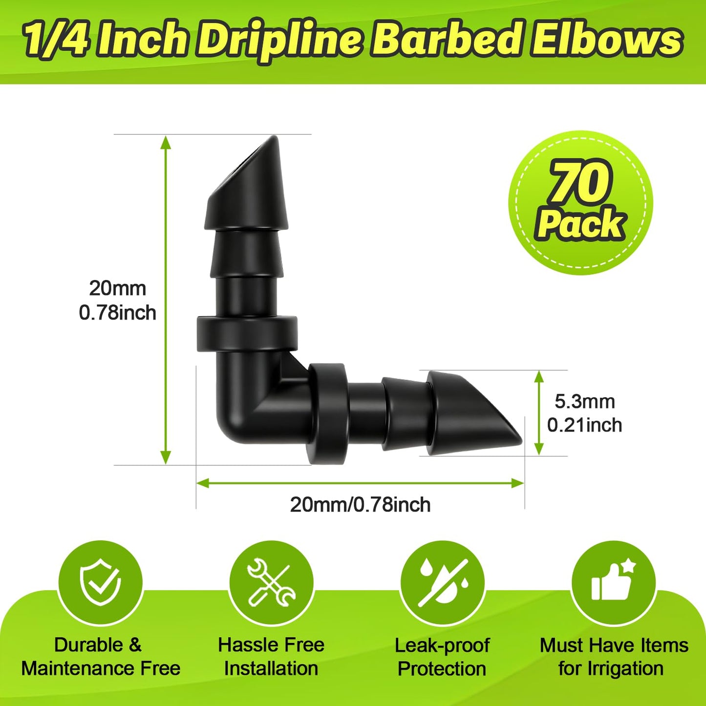 230 Pcs 1/4 Inch Drip Irrigation Fittings Kit, 1/4" Dripline Complete Barbed Connectors- Nozzles, Micro Drips, Nozzle Tees, Single Barbs, Couplers, Tees, Valves, Elbows, Plugs, Crosses, Stakes