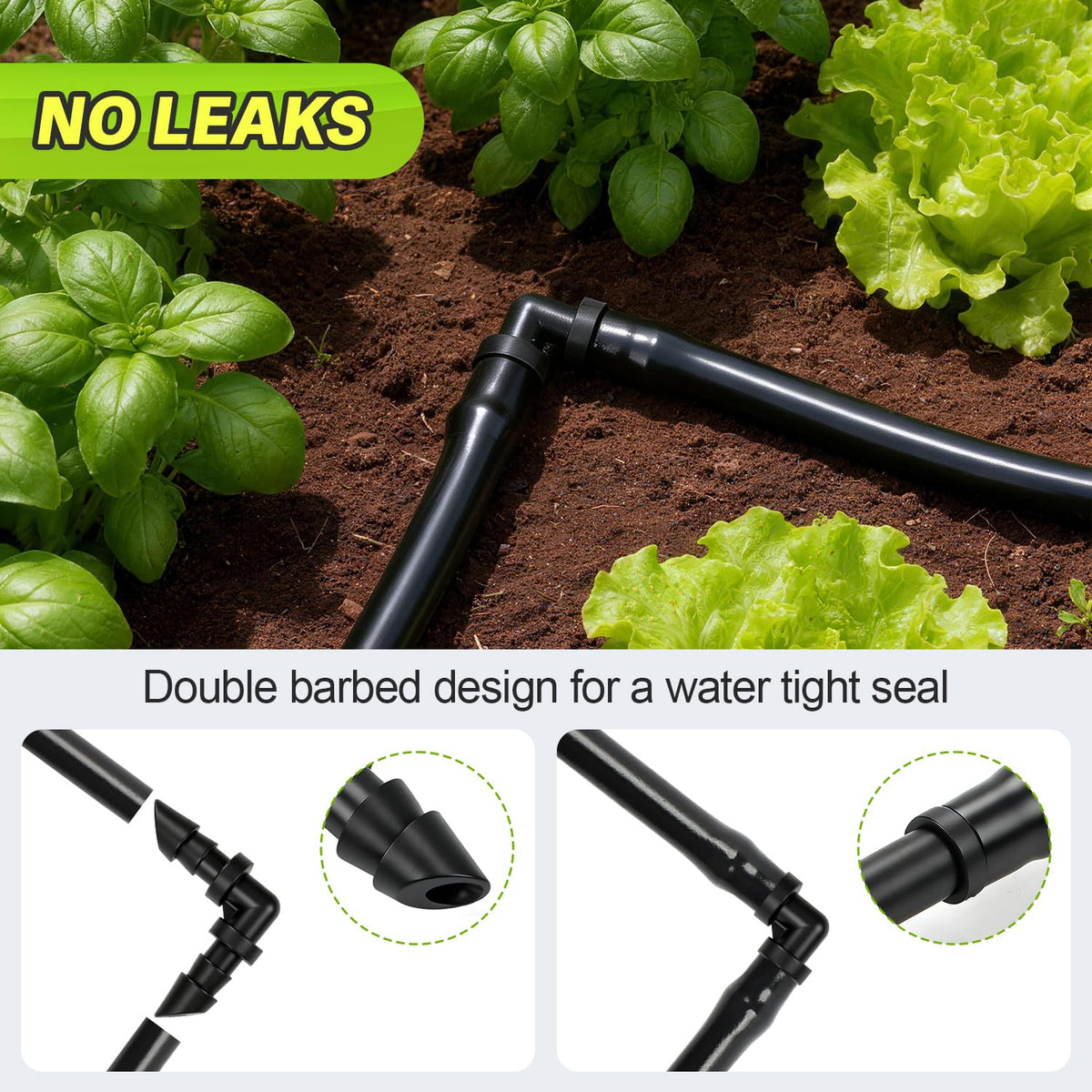 230 Pcs 1/4 Inch Drip Irrigation Fittings Kit, 1/4" Dripline Complete Barbed Connectors- Nozzles, Micro Drips, Nozzle Tees, Single Barbs, Couplers, Tees, Valves, Elbows, Plugs, Crosses, Stakes