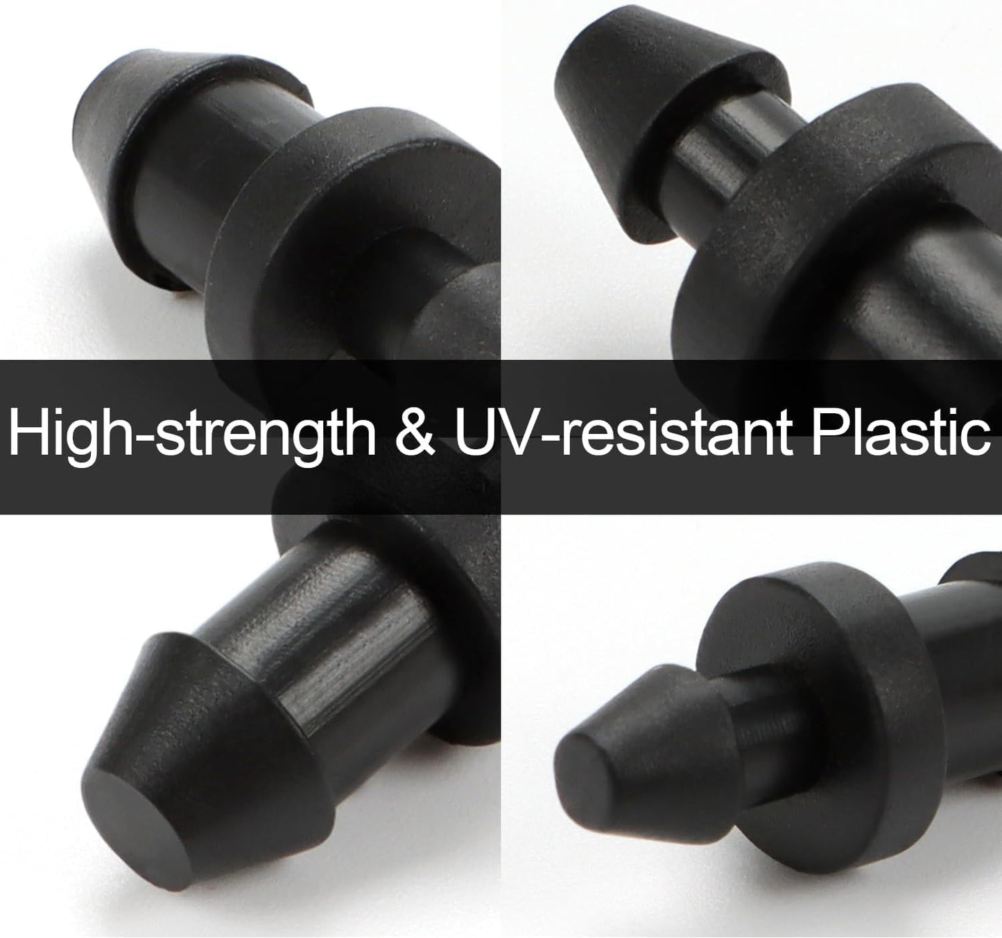 230 Pcs 1/4 Inch Drip Irrigation Fittings Kit, 1/4" Dripline Complete Barbed Connectors- Nozzles, Micro Drips, Nozzle Tees, Single Barbs, Couplers, Tees, Valves, Elbows, Plugs, Crosses, Stakes