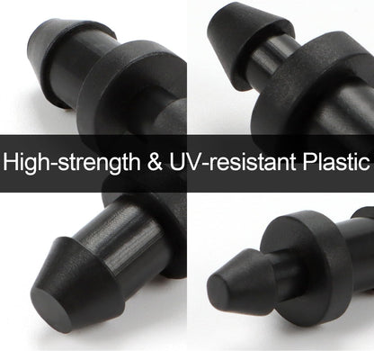 230 Pcs 1/4 Inch Drip Irrigation Fittings Kit, 1/4" Dripline Complete Barbed Connectors- Nozzles, Micro Drips, Nozzle Tees, Single Barbs, Couplers, Tees, Valves, Elbows, Plugs, Crosses, Stakes