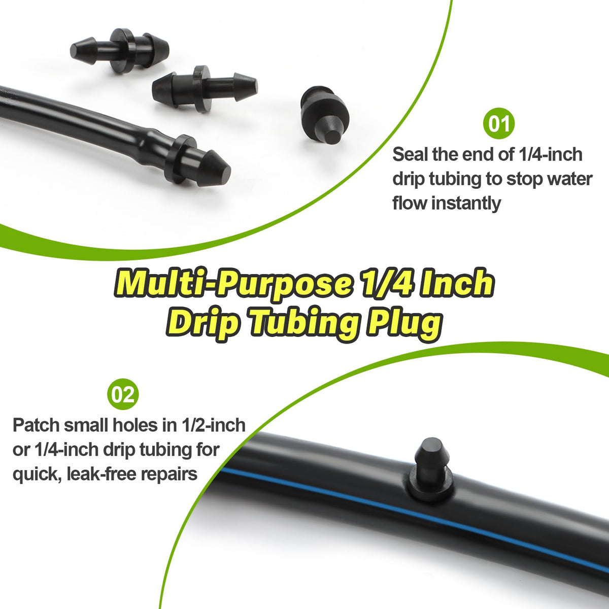 230 Pcs 1/4 Inch Drip Irrigation Fittings Kit, 1/4" Dripline Complete Barbed Connectors- Nozzles, Micro Drips, Nozzle Tees, Single Barbs, Couplers, Tees, Valves, Elbows, Plugs, Crosses, Stakes