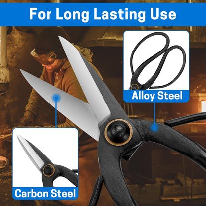 Japanese Bonsai Shears, Long Handle Gardening Scissors