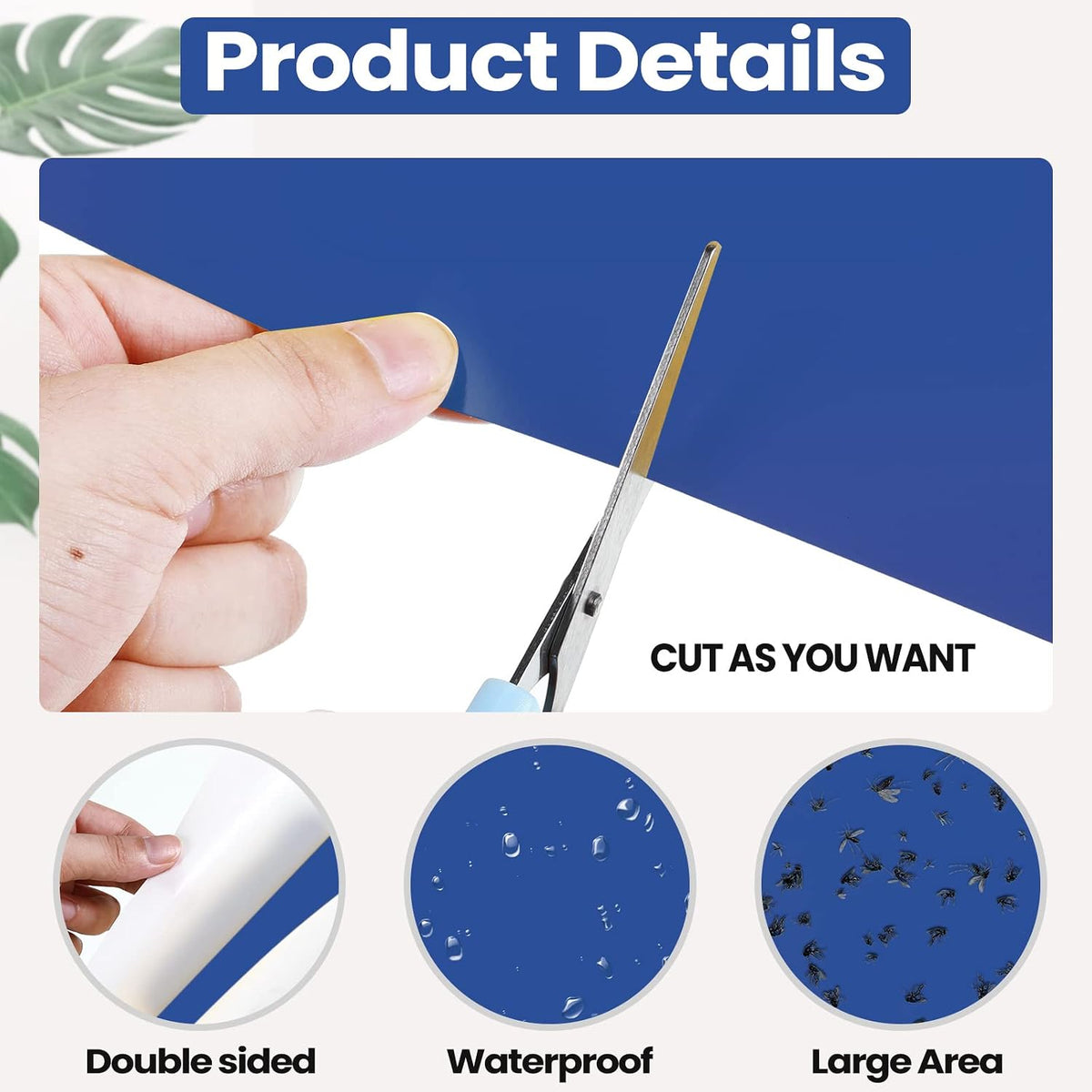 Qualirey 100 Pcs 6x8 Inch Blue Sticky Traps for Thrips