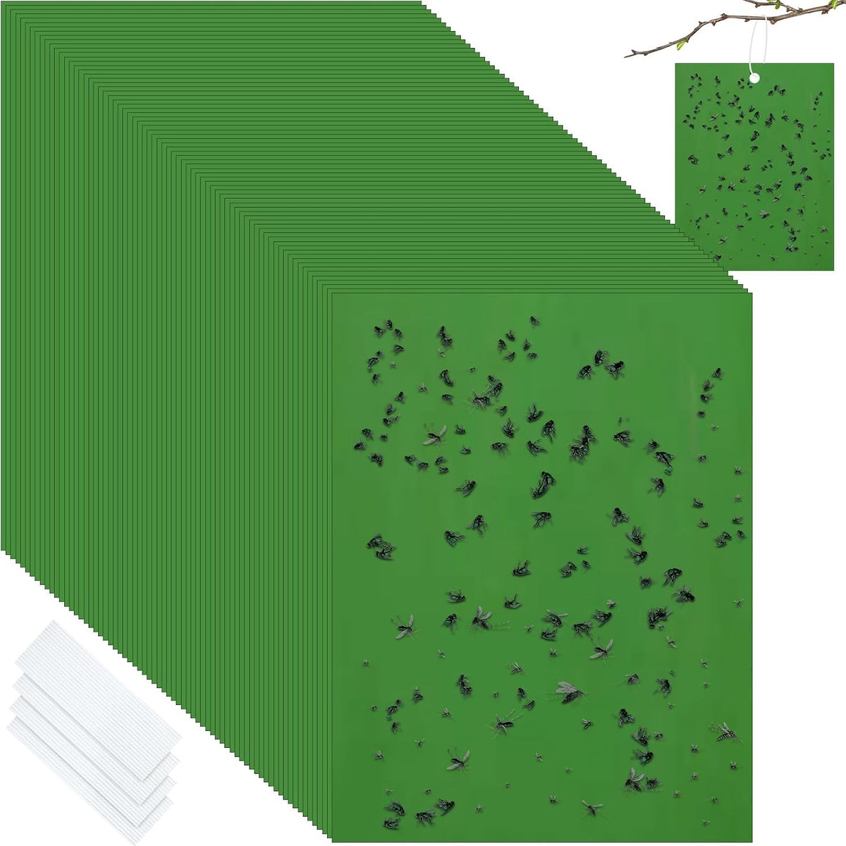 Qualirey 100 Pcs 6x8 Inch Blue Sticky Traps for Thrips