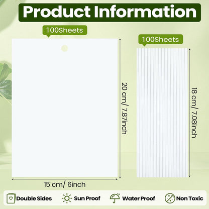 Qualirey 100 Pcs 6x8 Inch Blue Sticky Traps for Thrips