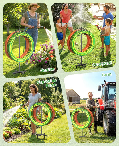 Garden Heavy Duty Hose Holder Stands Storage Rack Freestanding for Outside