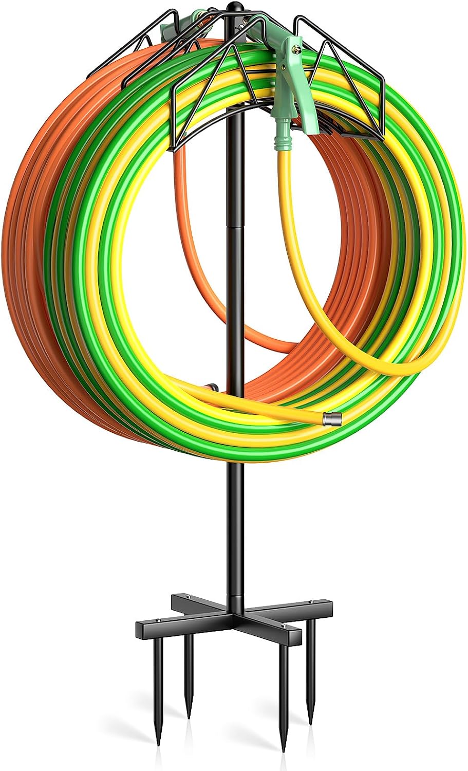 Garden Heavy Duty Hose Holder Stands Storage Rack Freestanding for Outside