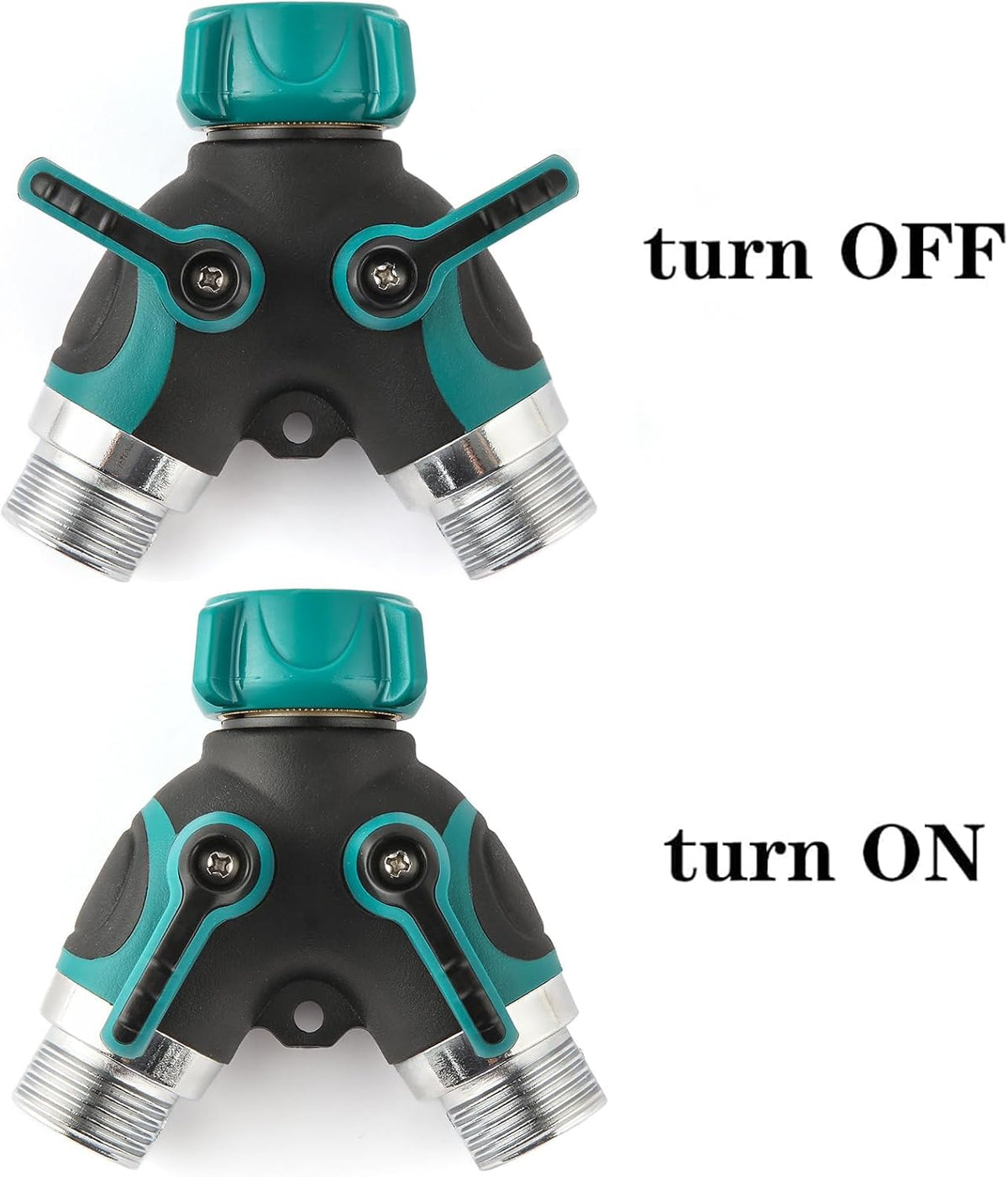 Hose Splitter 2 Way Heavy Duty Y Valve, Spigot Splitter for Garden Hose