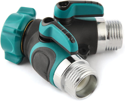 Hose Splitter 2 Way Heavy Duty Y Valve, Spigot Splitter for Garden Hose