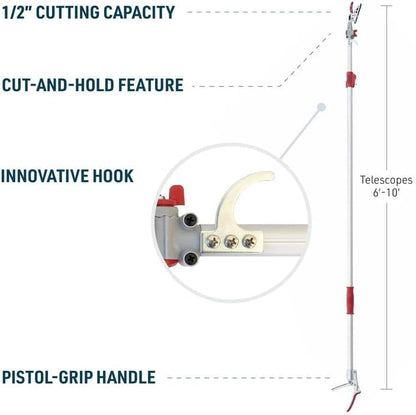 Telescoping Long-Reach Cut-and-Hold Pruner