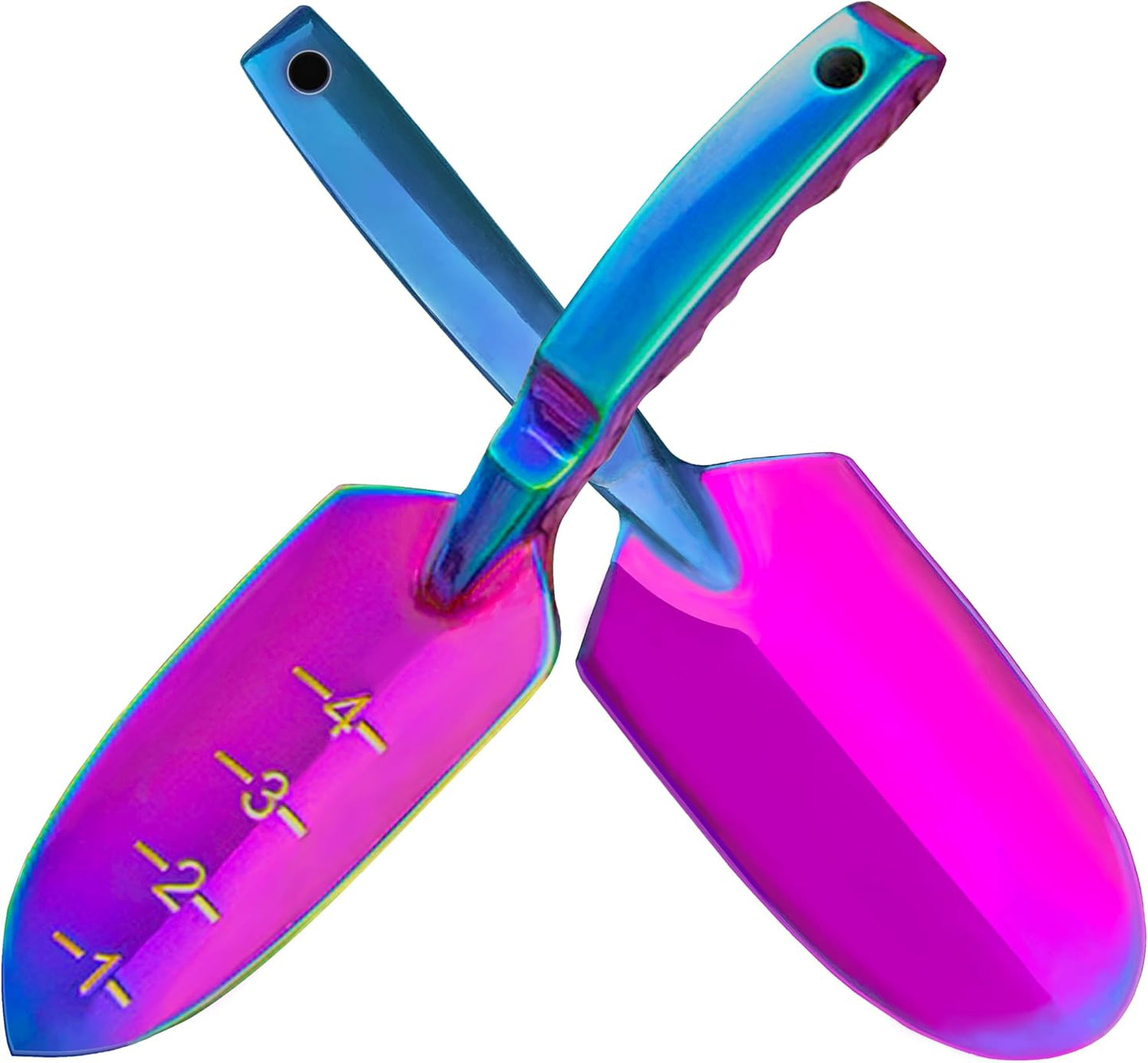 Garden Shovel - Gardening Hand Tool, Heavy Duty Garden Trowel, High Strength Alloy Steel for Planting Transplanting Transferring, Solid Metal Handle, Colorful