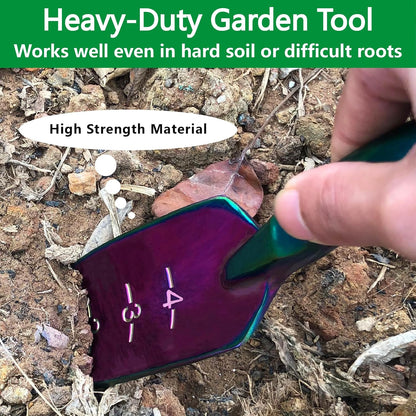 Garden Shovel - Gardening Hand Tool, Heavy Duty Garden Trowel, High Strength Alloy Steel for Planting Transplanting Transferring, Solid Metal Handle, Colorful