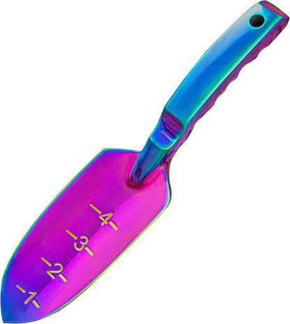 Garden Shovel - Gardening Hand Tool, Heavy Duty Garden Trowel, High Strength Alloy Steel for Planting Transplanting Transferring, Solid Metal Handle, Colorful