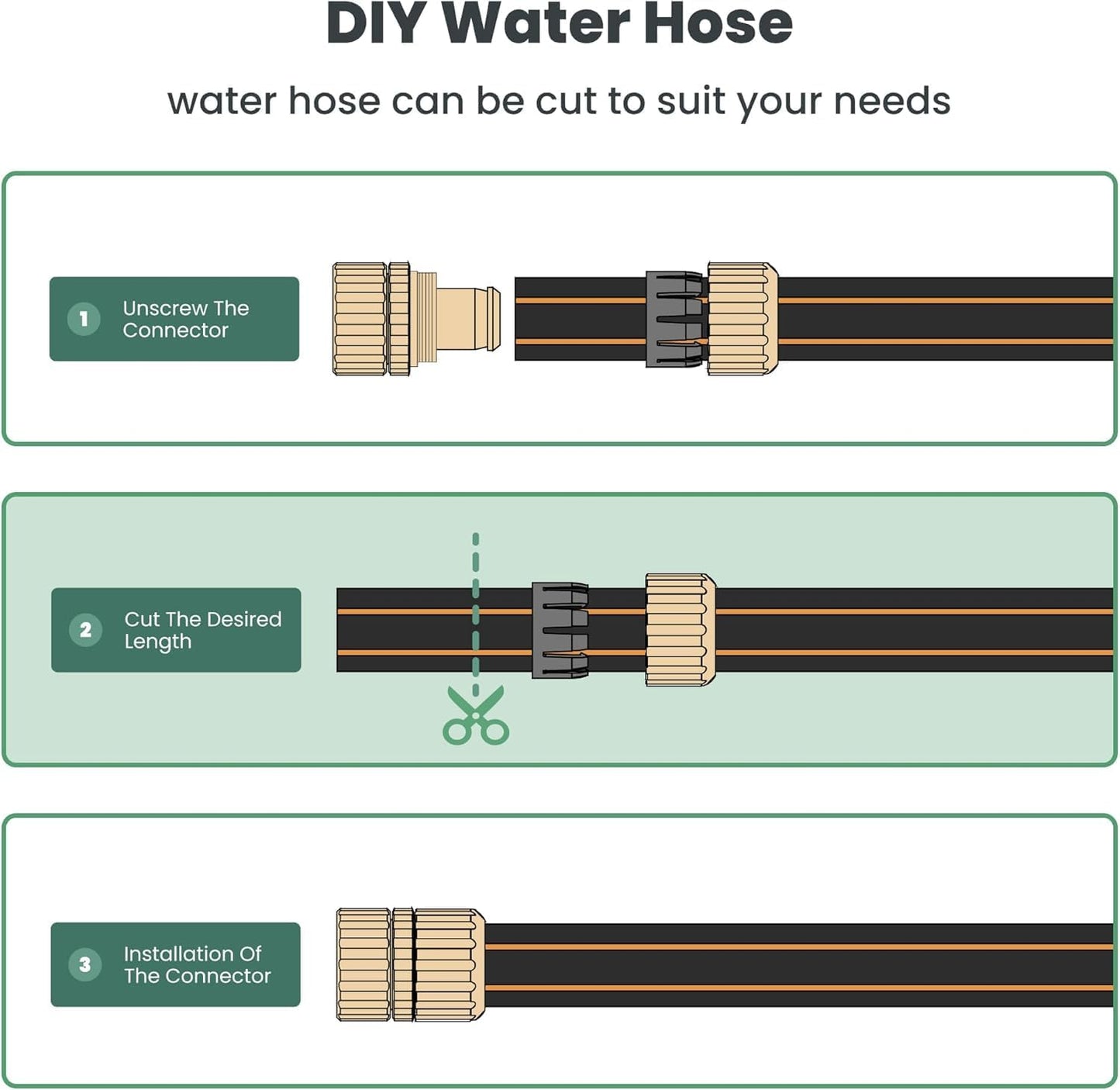 Leader Hose 5/8", 6ft Short Garden Hose