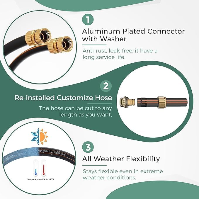 Leader Hose 5/8", 6ft Short Garden Hose