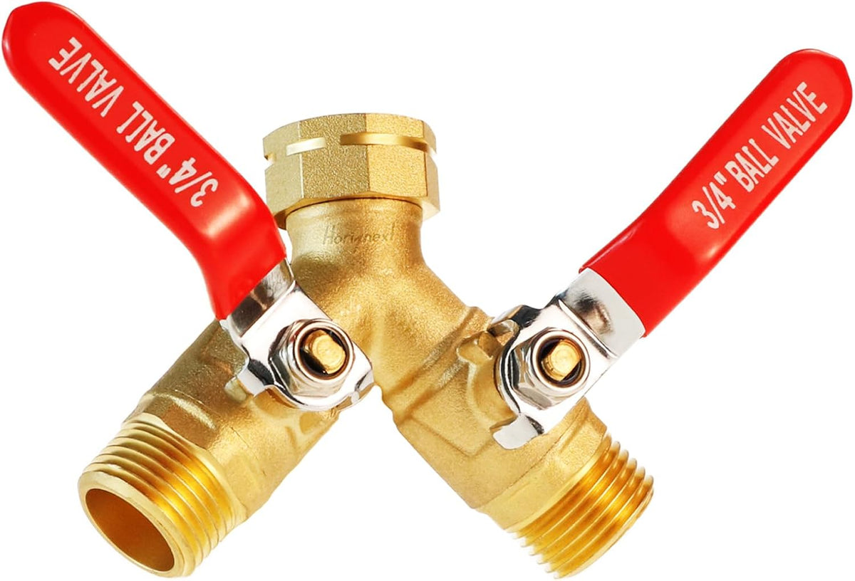 Hose Splitter 2 Way Heavy Duty, Brass Garden Hose Splitter