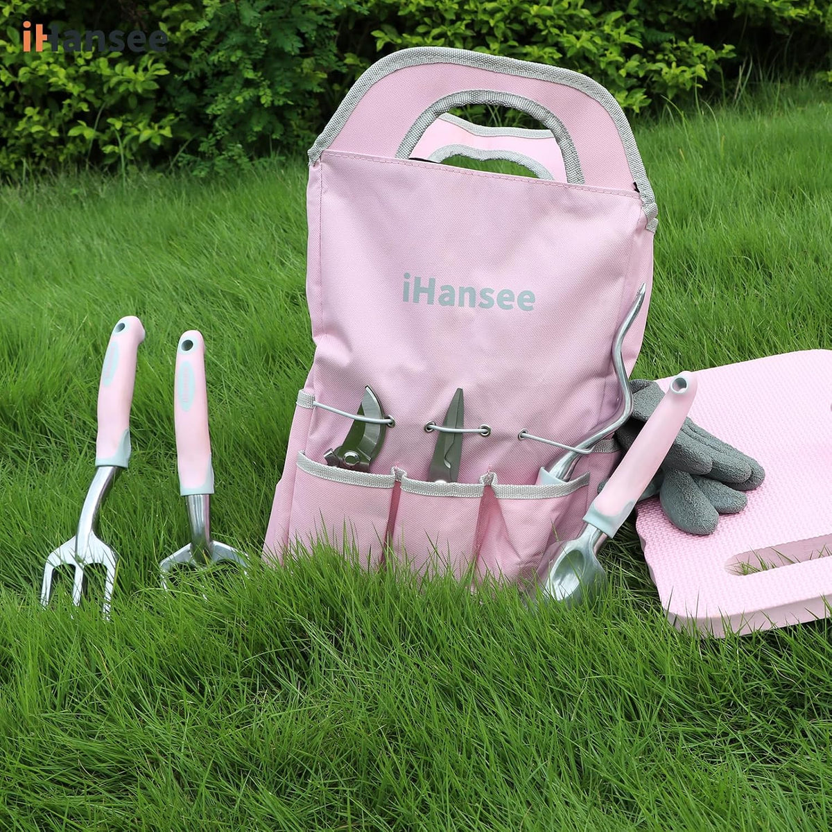 Pink Garden Tools Set 12-Piece, Gardening Gifts for Women