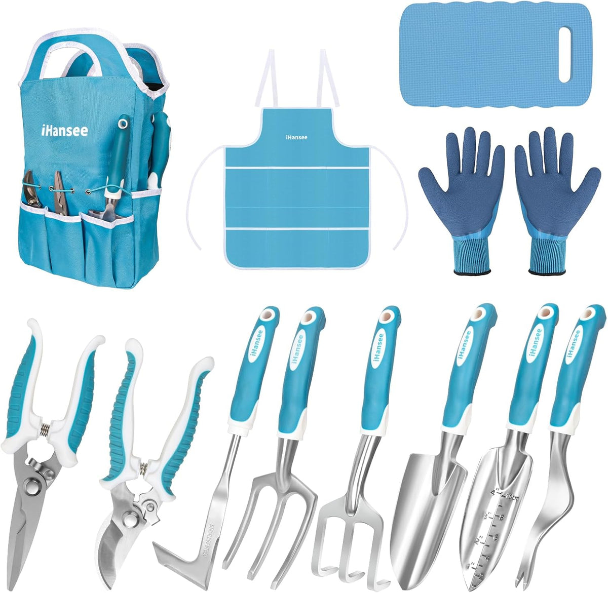 Pink Garden Tools Set 12-Piece, Gardening Gifts for Women
