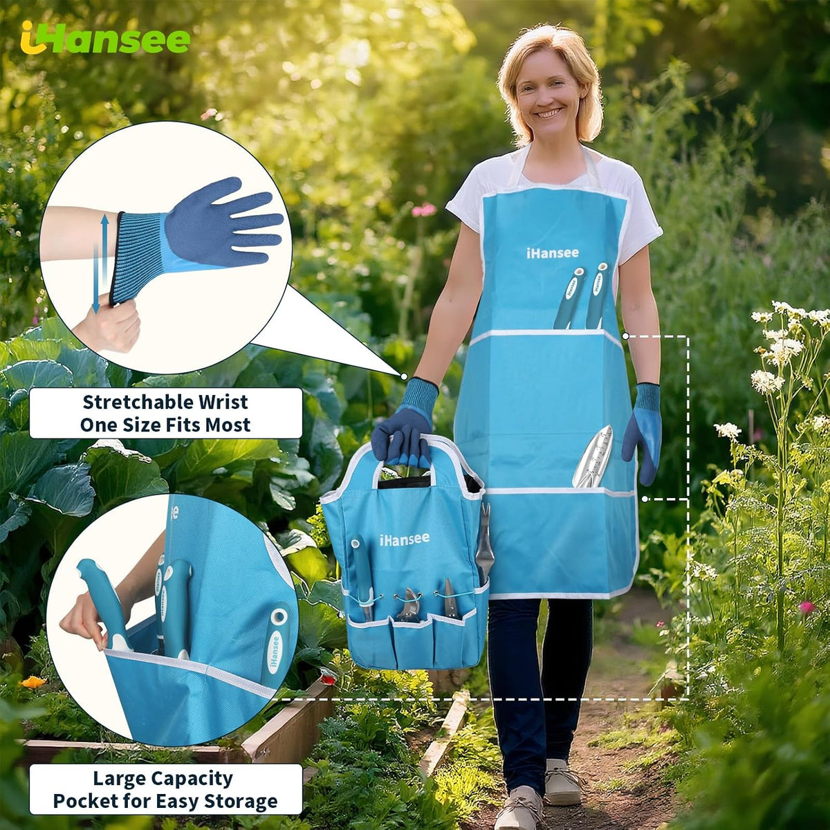 Pink Garden Tools Set 12-Piece, Gardening Gifts for Women