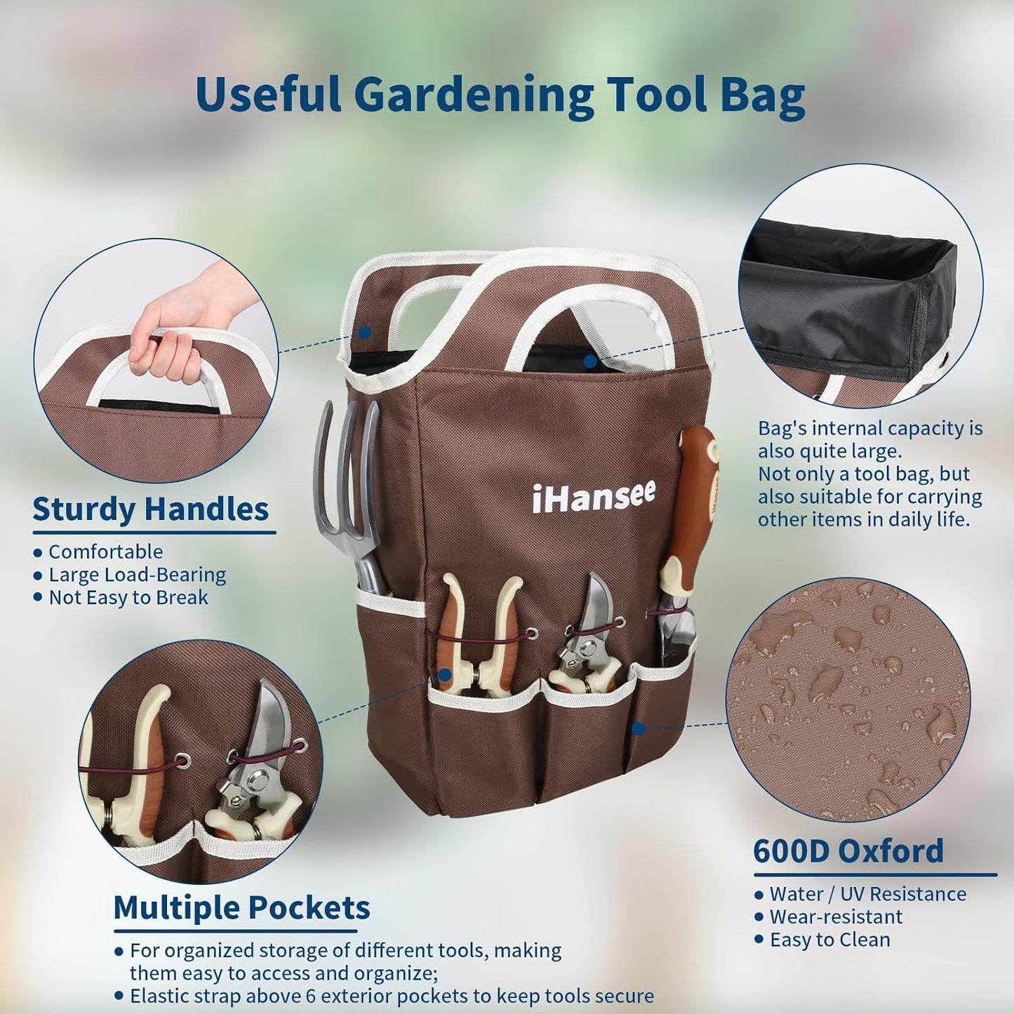 Pink Garden Tools Set 12-Piece, Gardening Gifts for Women