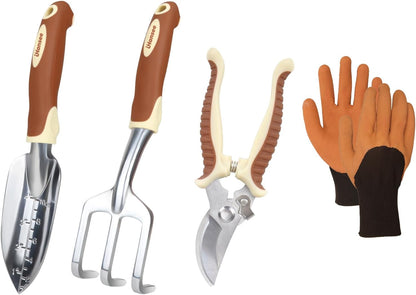 Pink Garden Tools Set 12-Piece, Gardening Gifts for Women