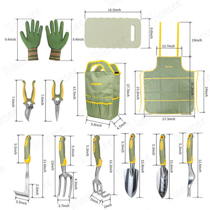 Pink Garden Tools Set 12-Piece, Gardening Gifts for Women