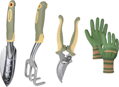 Pink Garden Tools Set 12-Piece, Gardening Gifts for Women
