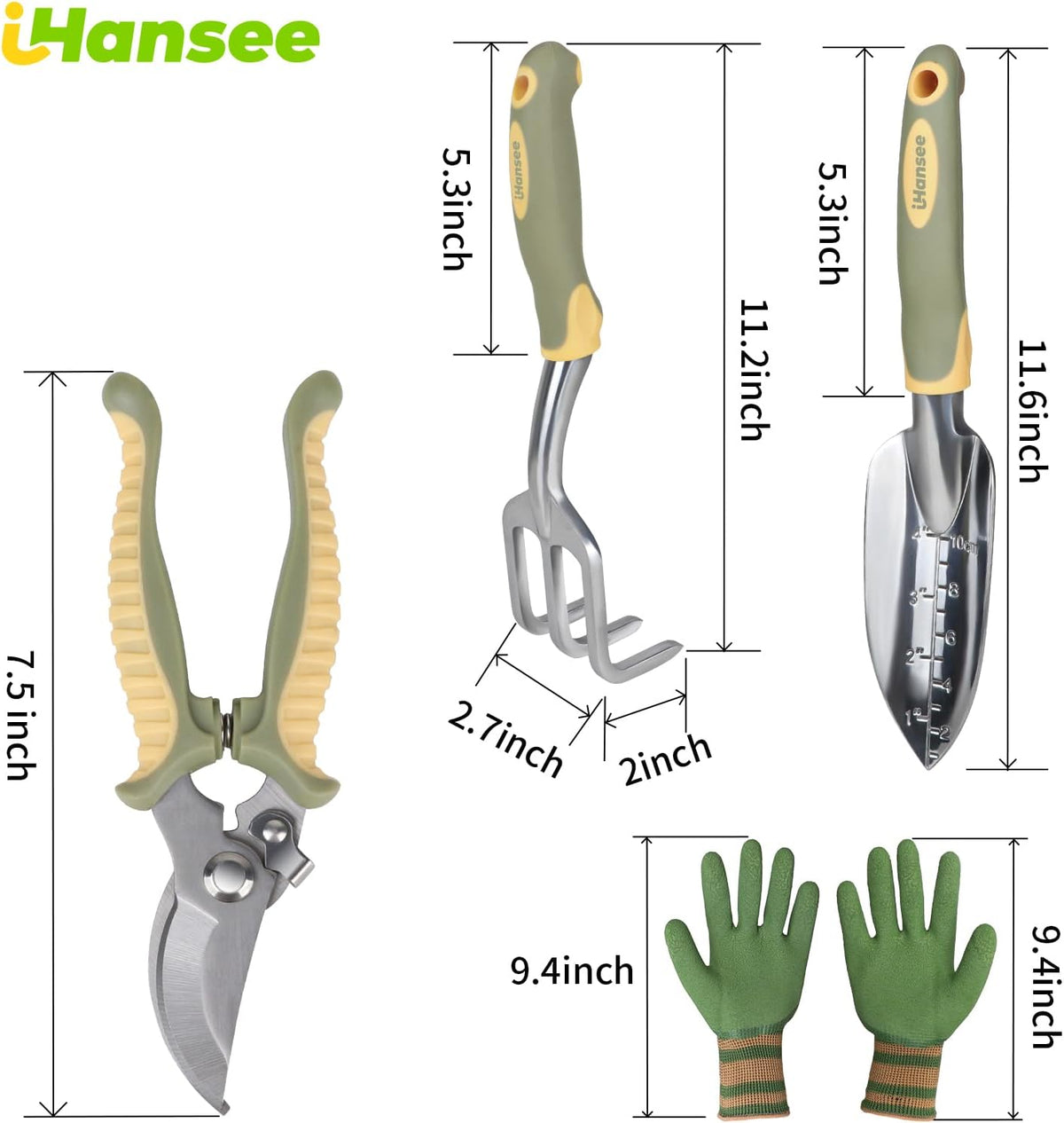 Pink Garden Tools Set 12-Piece, Gardening Gifts for Women