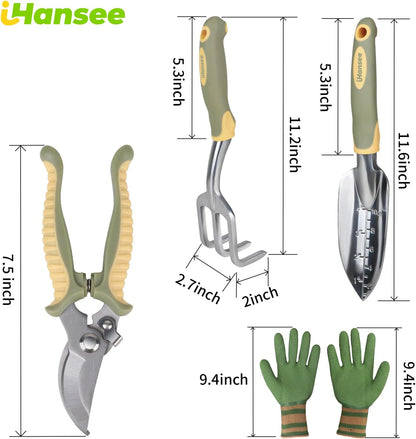 Pink Garden Tools Set 12-Piece, Gardening Gifts for Women