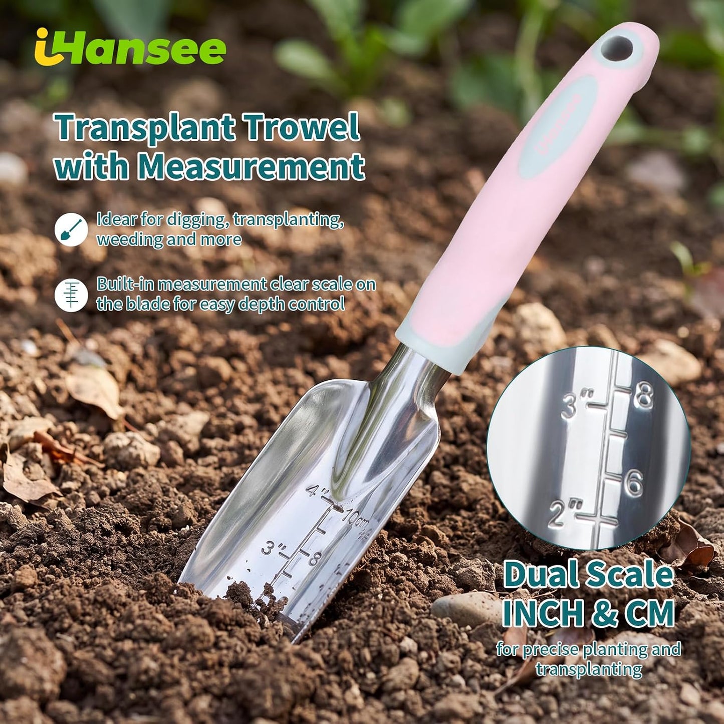 Pink Garden Tools Set 12-Piece, Gardening Gifts for Women