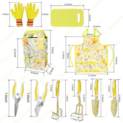 Pink Garden Tools Set 12-Piece, Gardening Gifts for Women
