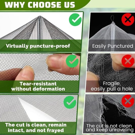 Stronger Garden Mesh Netting, 10 x 20 FT Ultra Fine Nano PP Plant Covers, Small Animals Bird Net Barrier Screen for Vegetables Plants Fruits Flowers Protection, Shading Rate 33%