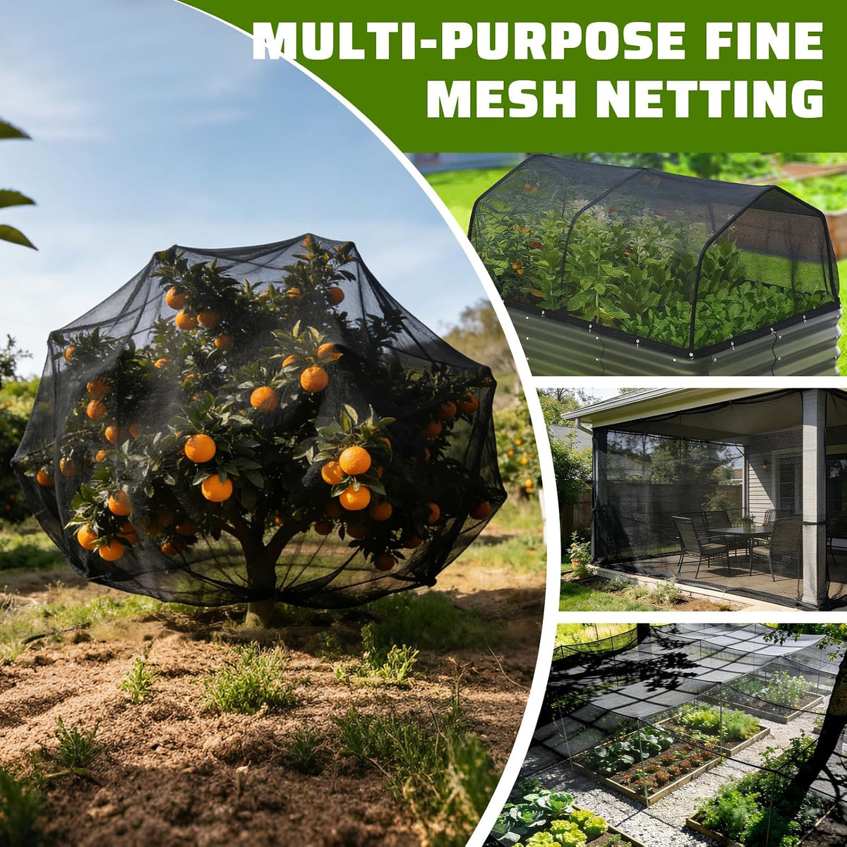 Stronger Garden Mesh Netting, 10 x 20 FT Ultra Fine Nano PP Plant Covers, Small Animals Bird Net Barrier Screen for Vegetables Plants Fruits Flowers Protection, Shading Rate 33%